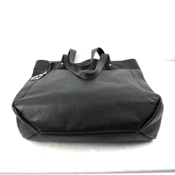 Ralph Lauren Tote‎ Bag Black Leather Shoulder Bag LXVII Bag Charm Silver READ - Picture 6 of 16